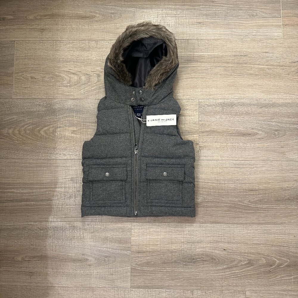 Jane and Jack Boys Hooded Puffer Vest